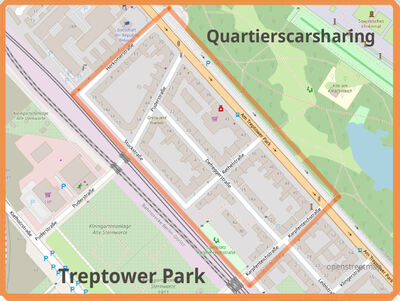 Quartier Treptower Park Karte